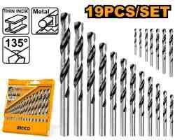 19 Pcs HSS twist drill bits set