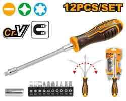 12 Pcs flexible shaft screwdriver set