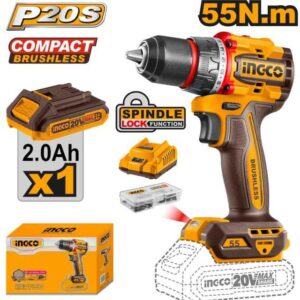 Lithium- Ion cordless drill 55NM, 2 AH, 20V