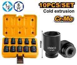 10 Pcs 1/2'DR. impact socket set