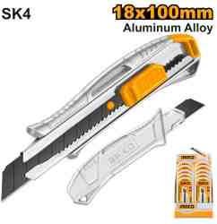 Snap-off blade knife 18mmx100 mm Aluminium
