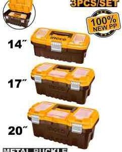 3 Plastic tool boxes set